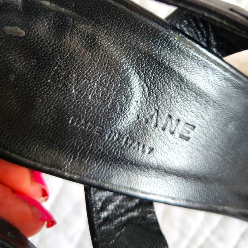 Everlane The Double-Strap Block Heel Sandal Leather Made In Italy Size 6.5 - Picture 2 of 8